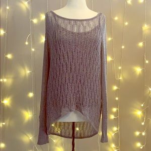 Vera Wang knit sweater with attached tank top.